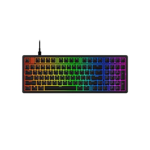 HyperX Eve 1800 – Gaming Keyboard, 1800 Form Factor,10 Zone Customizable RGB Lighting, Built-in Media Buttons, Membrane Switches, – Black HyperX Eve 1800 – Gaming Keyboard, 1800 Form Factor,10 Zone Customizable RGB Lighting, Built-in Media Buttons, Membrane Switches, – Black