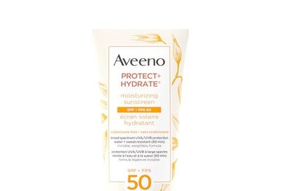 Aveeno Protect & Hydrate Face Sunscreen Lotion SPF 50 - Broad Spectrum UVA/UVB Protection with Oat Formula - Water Resistant, Non-Comedogenic Moisturizing Cream for Sensitive Skin, 88 mL