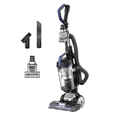 Eureka Upright Vacuum Cleaner for Carpet and Hard Floor,Powerful Vacuum with Dual Cyclone Suction,Swivel Steering,Anti-Tangle,Large Dust Cup,NEU612BL, Blue