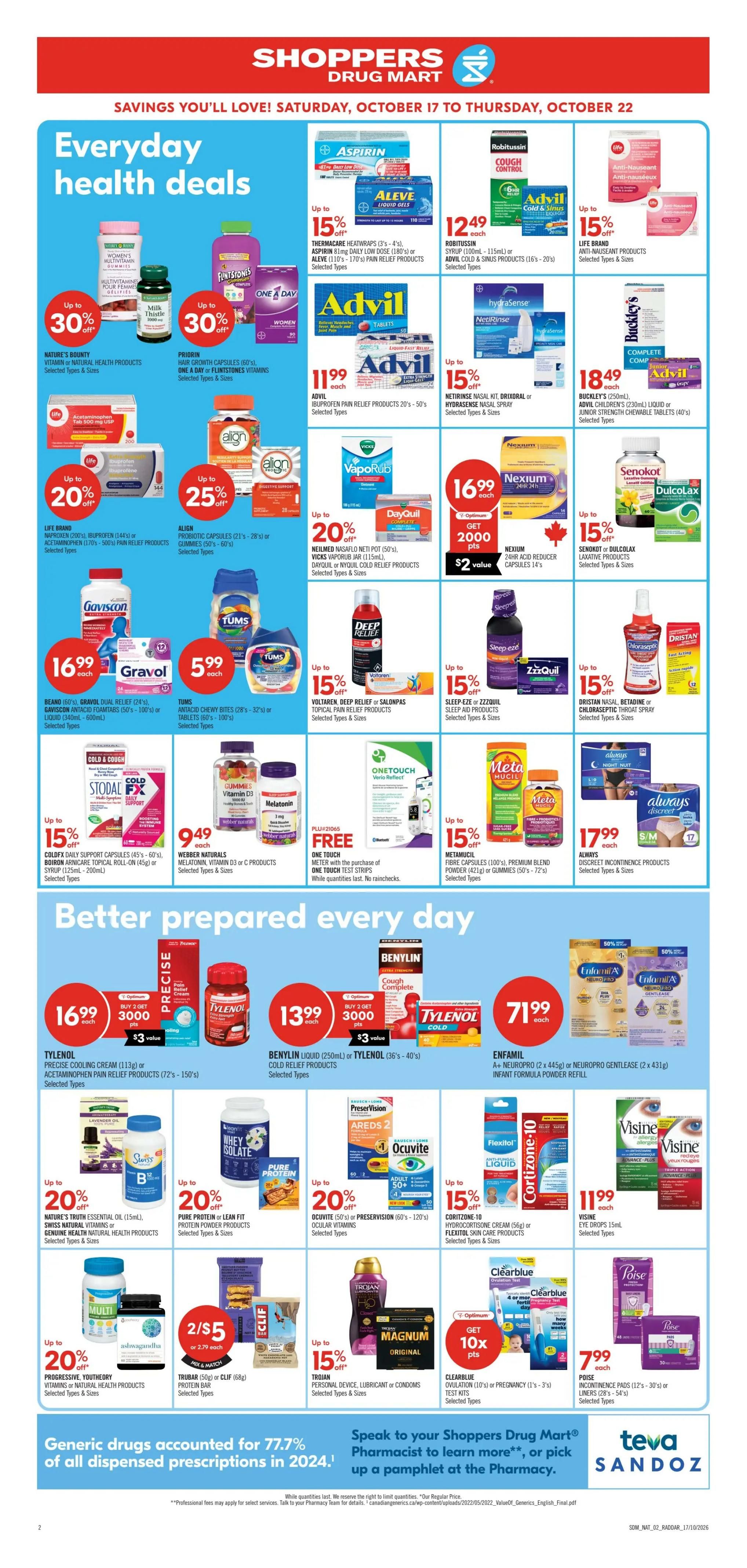 Shoppers Drug Mart (Atlantic) Flyer October 17 to 22