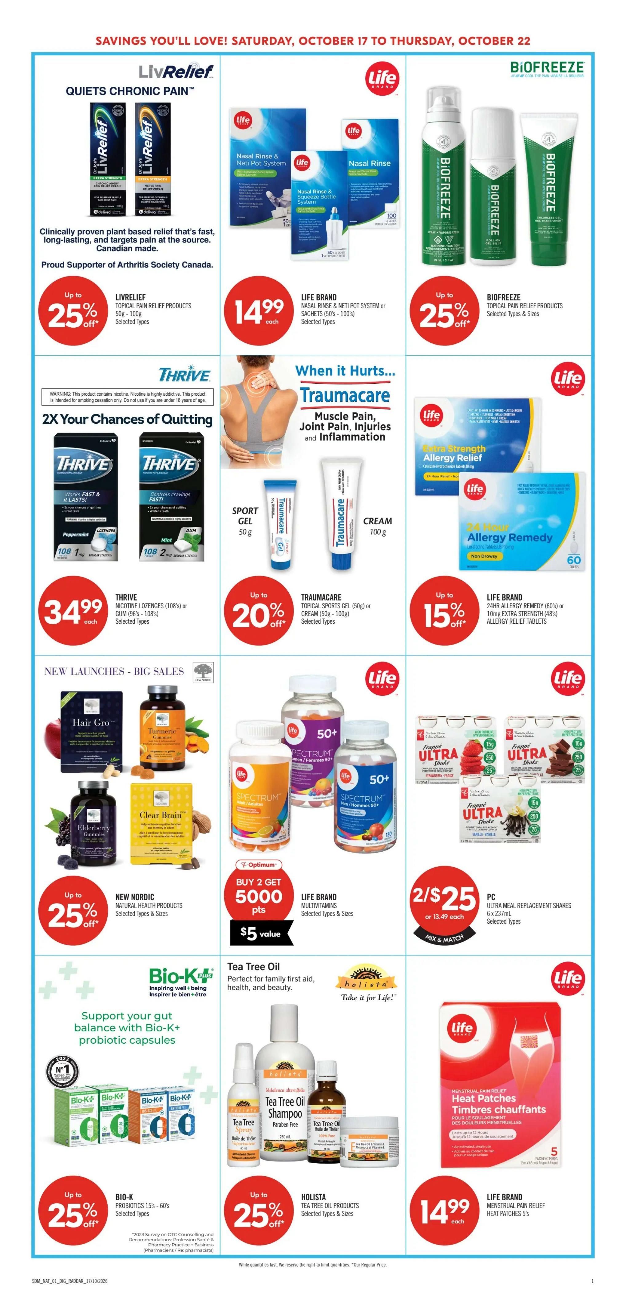 Shoppers Drug Mart (West) Flyer October 17 to 22