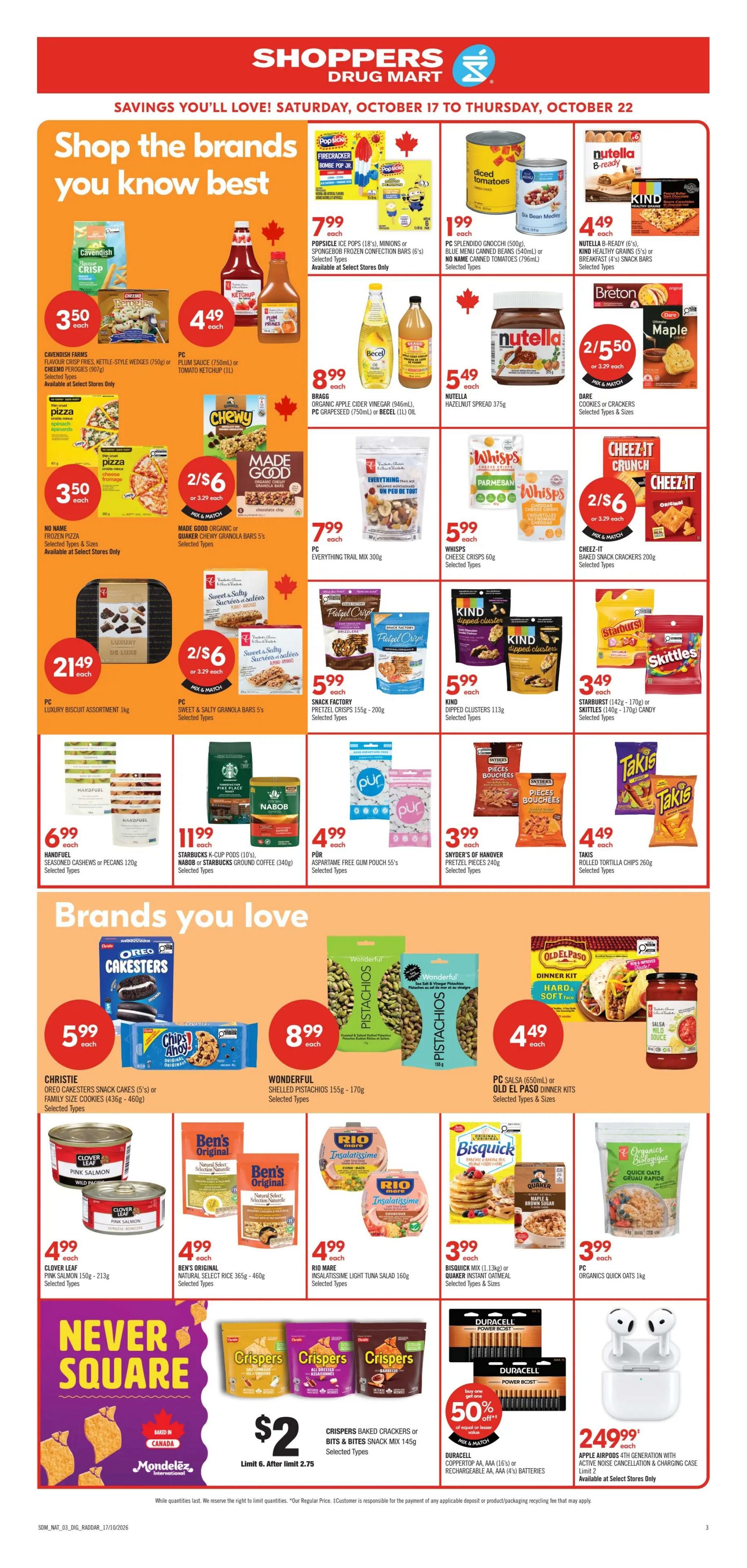 Shoppers Drug Mart (West) Flyer October 17 to 22