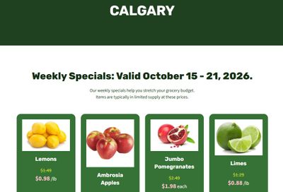 H&W Produce Flyer October 15 to 21