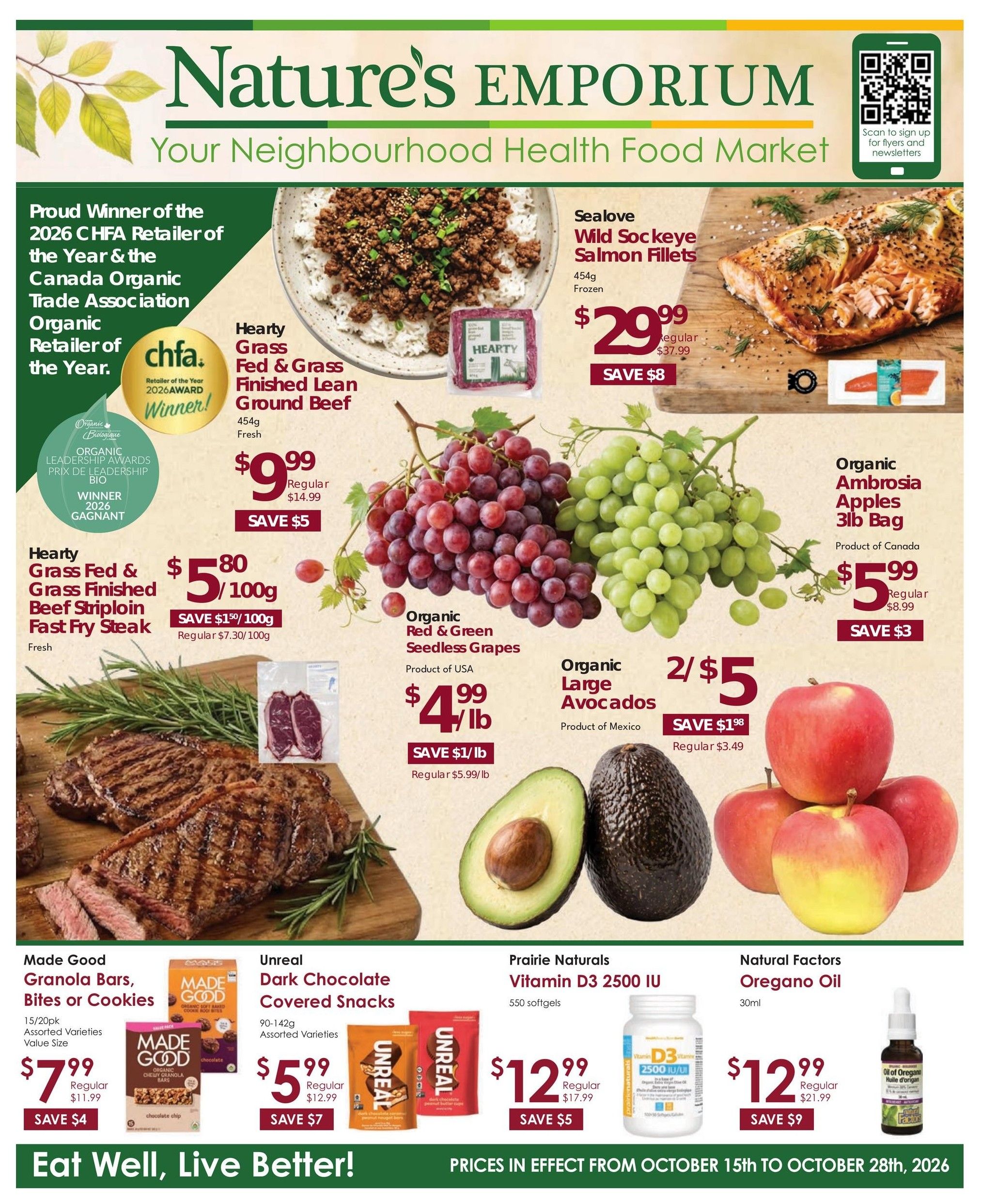 Nature's Emporium Flyer October 15 to 28