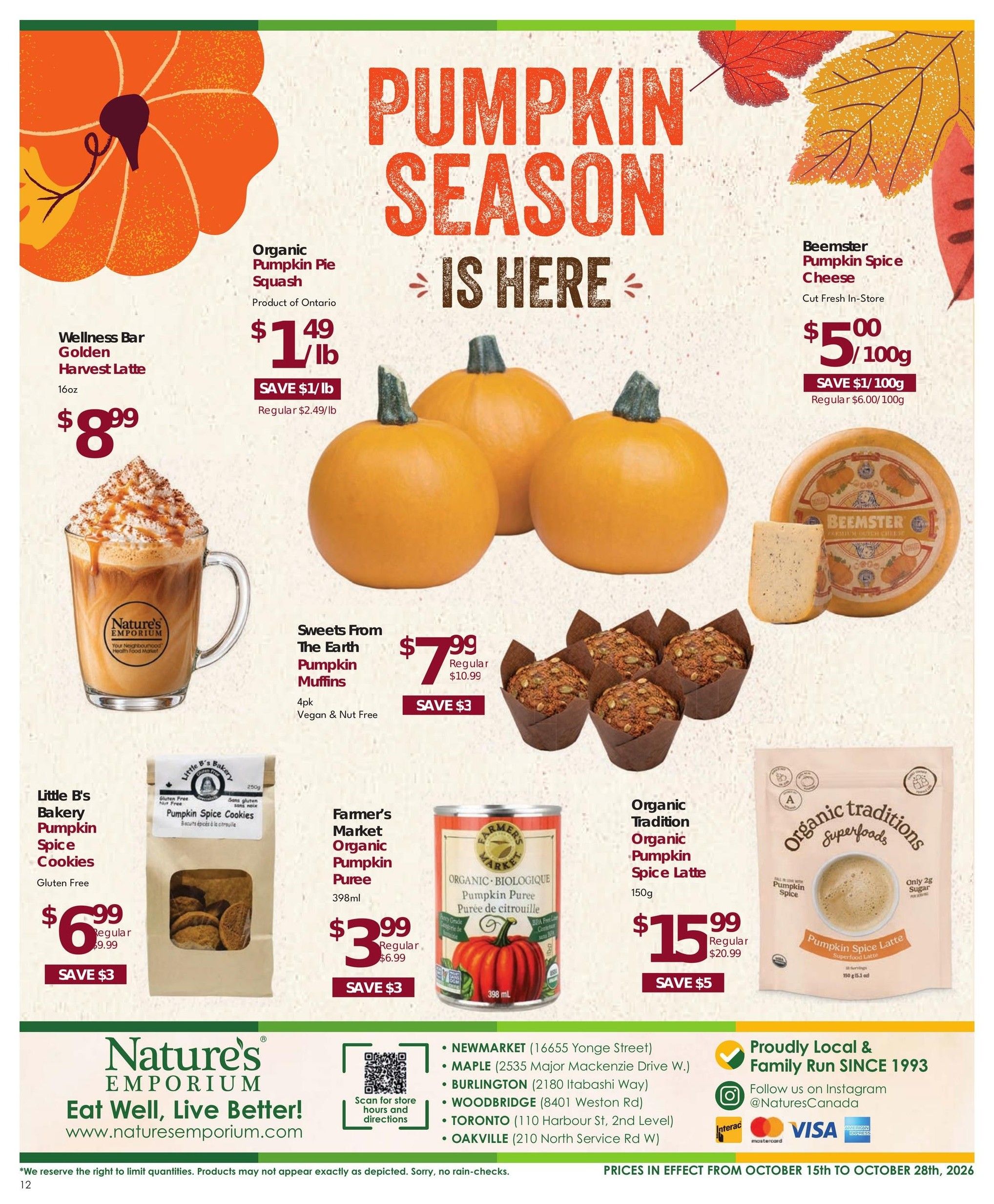 Nature's Emporium Flyer October 15 to 28