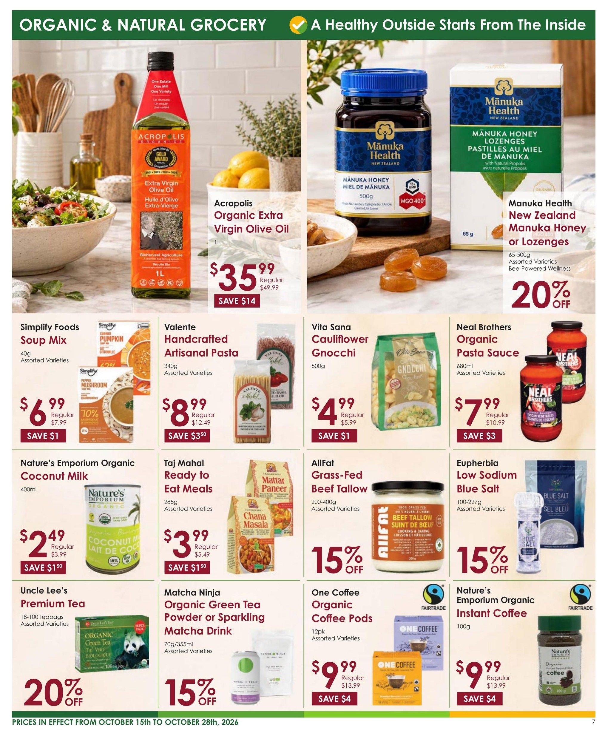 Nature's Emporium Flyer October 15 to 28