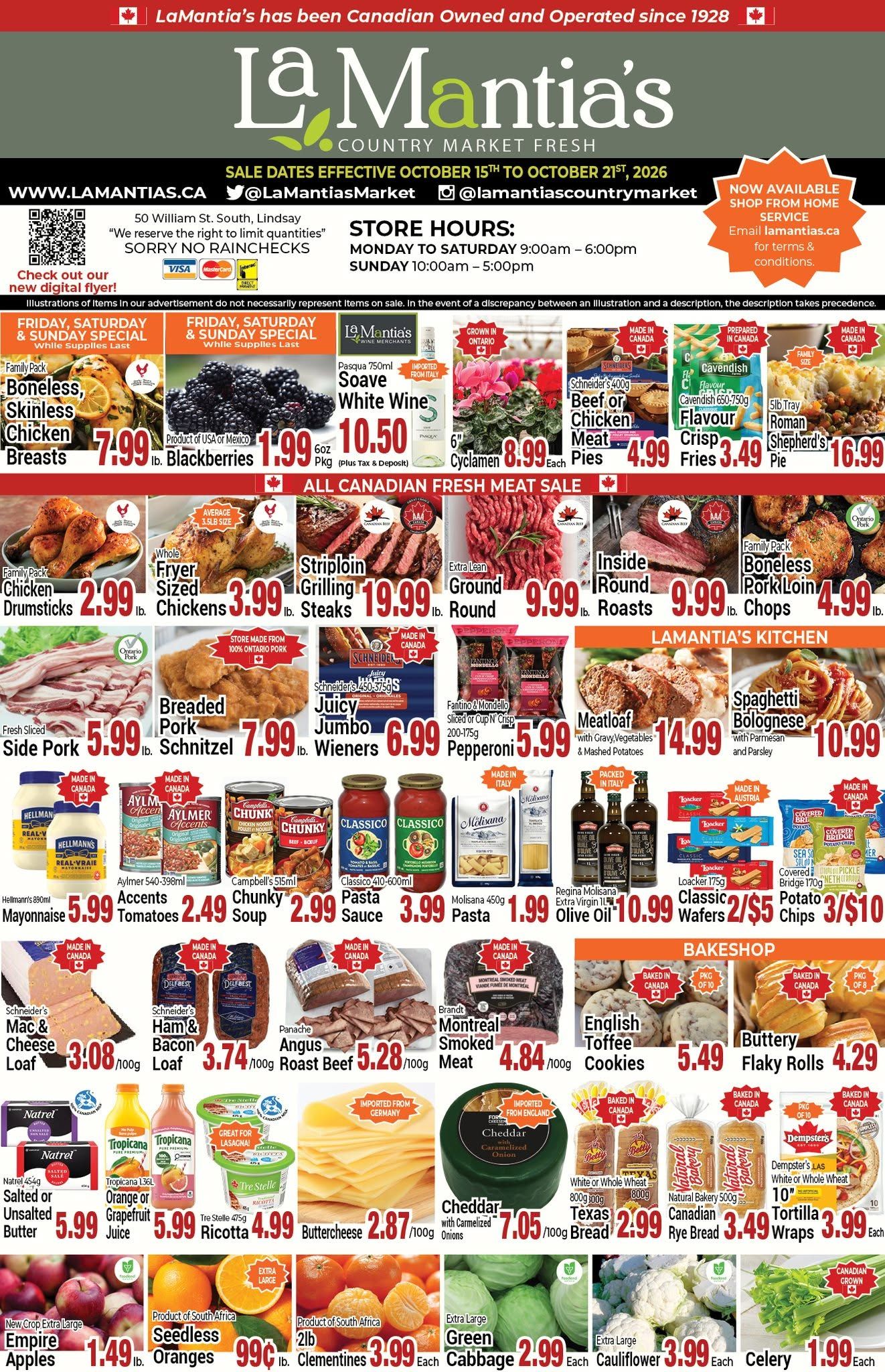 LaMantia's Flyer October 15 to 21