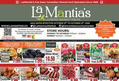LaMantia's Flyer October 15 to 21