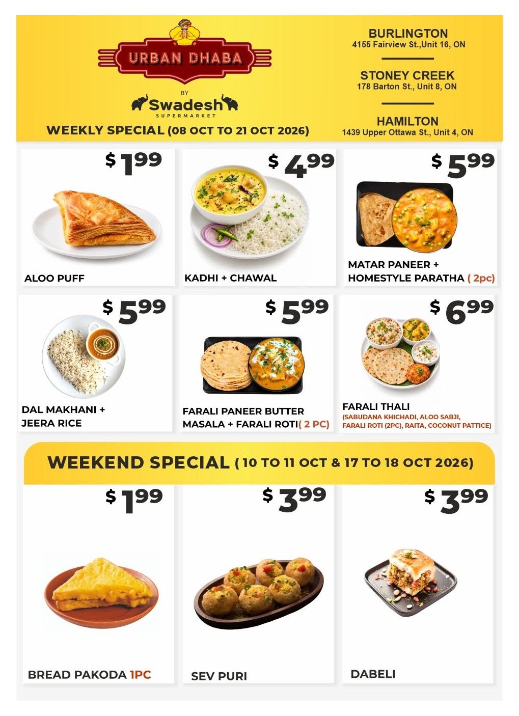 Swadesh Supermarket Flyer October 15 to 21