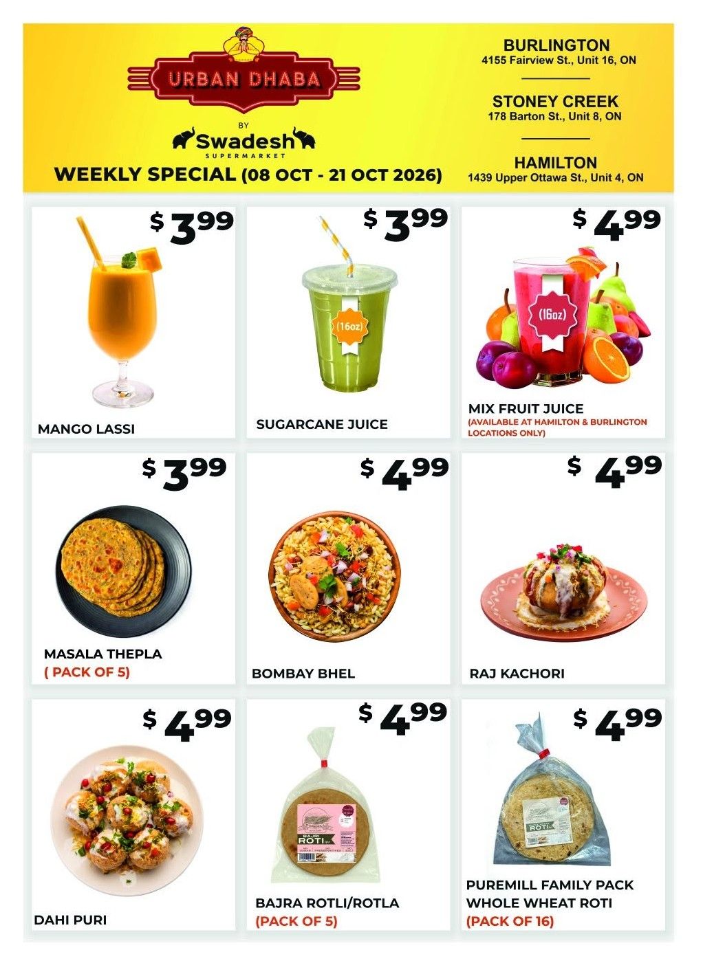 Swadesh Supermarket Flyer October 15 to 21
