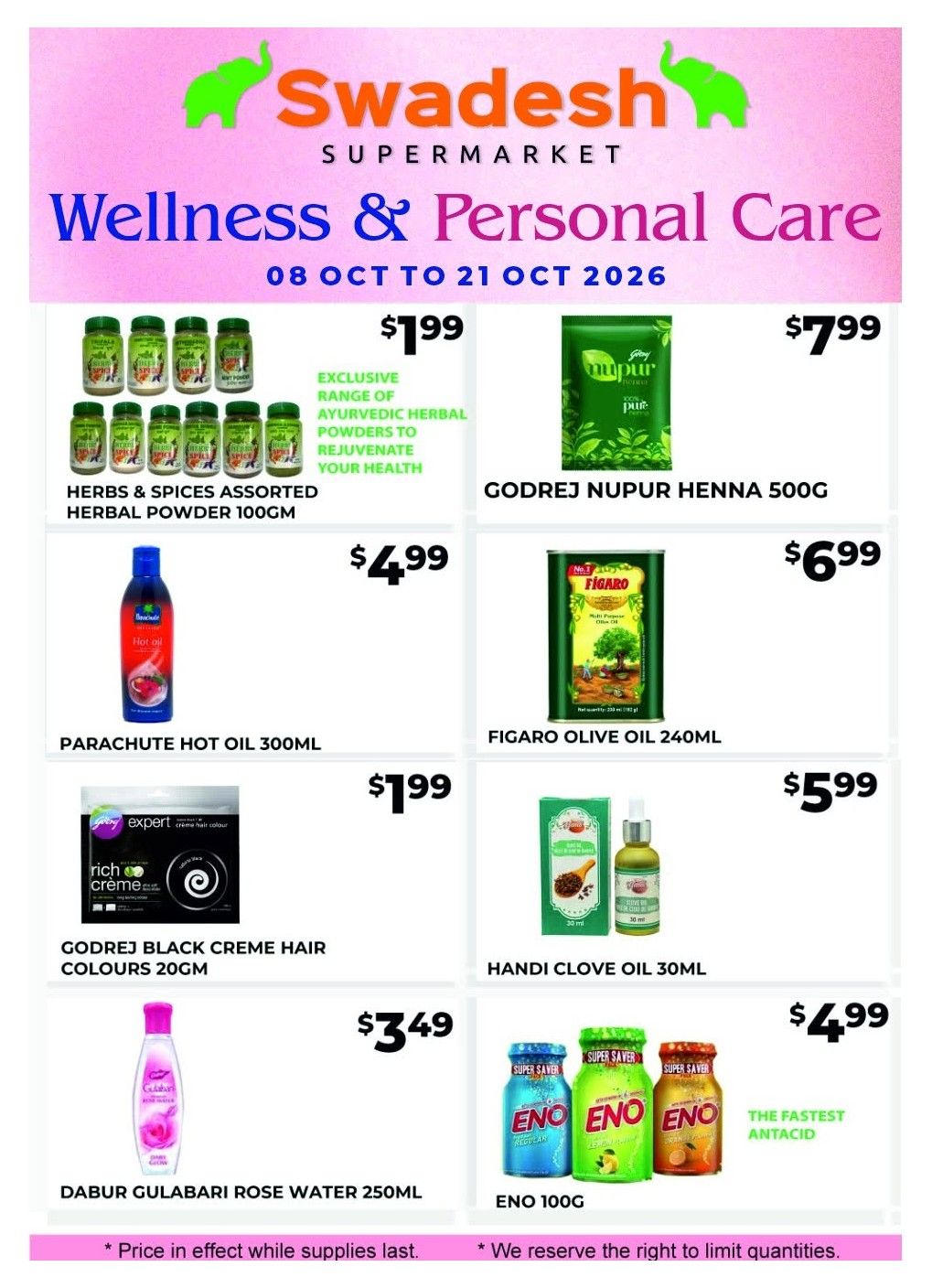 Swadesh Supermarket Flyer October 15 to 21