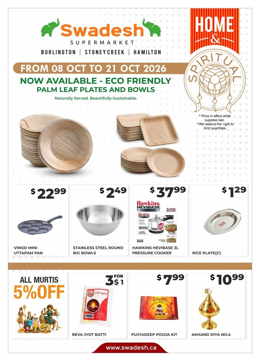 Swadesh Supermarket Flyer October 15 to 21