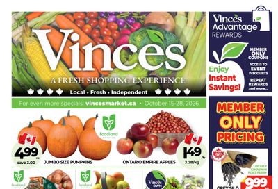 Vince's Market Flyer October 15 to 28