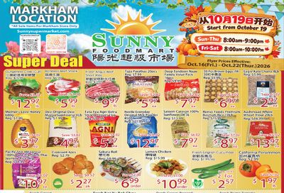 Sunny Foodmart (Markham) Flyer October 16 to 22