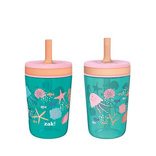Zak Designs Shells Kelso 15oz Leak-Proof Toddler Straw Cups, 2-Pack Zak Designs Shells Kelso 15oz Leak-Proof Toddler Straw Cups, 2-Pack