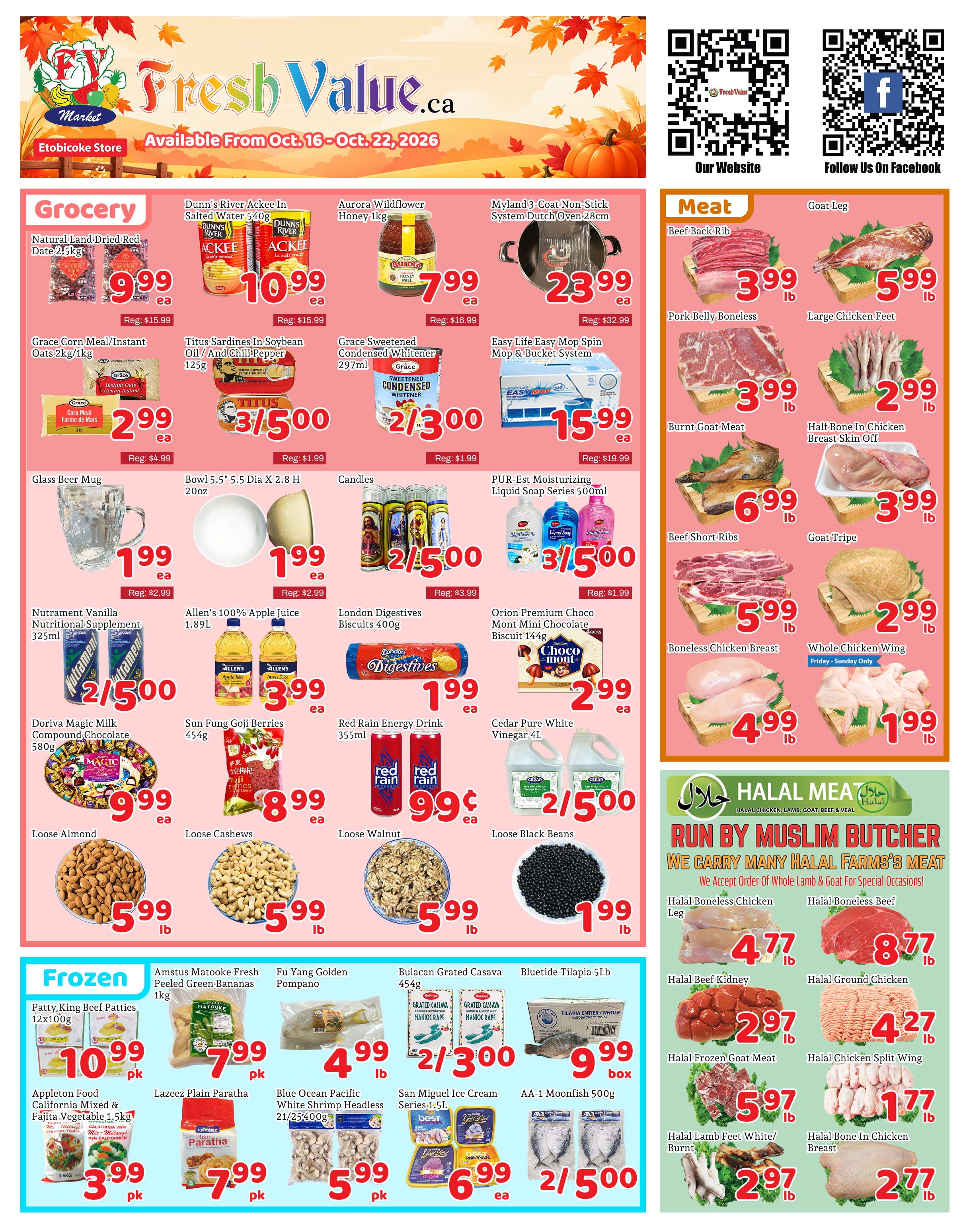 Fresh Value (Etobicoke) Flyer October 16 to 22