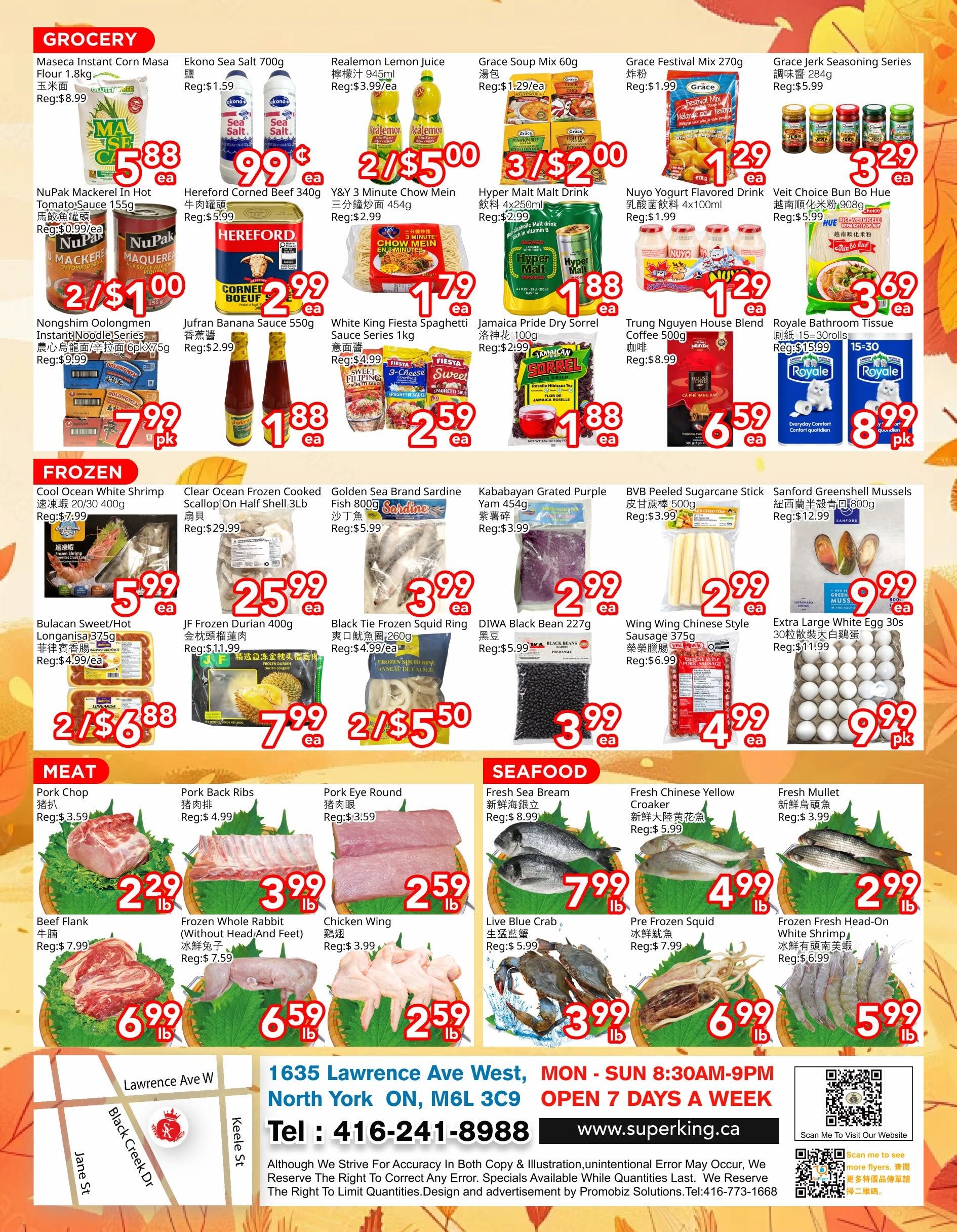 Superking Supermarket (North York) Flyer October 16 to 22