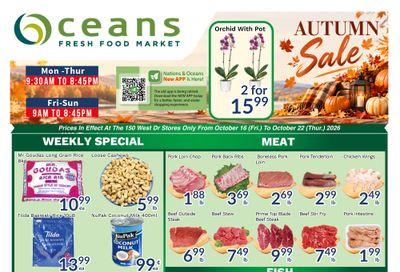 Oceans Fresh Food Market (Brampton) Flyer October 16 to 22