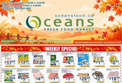 Oceans Fresh Food Market (Mississauga) Flyer October 16 to 22