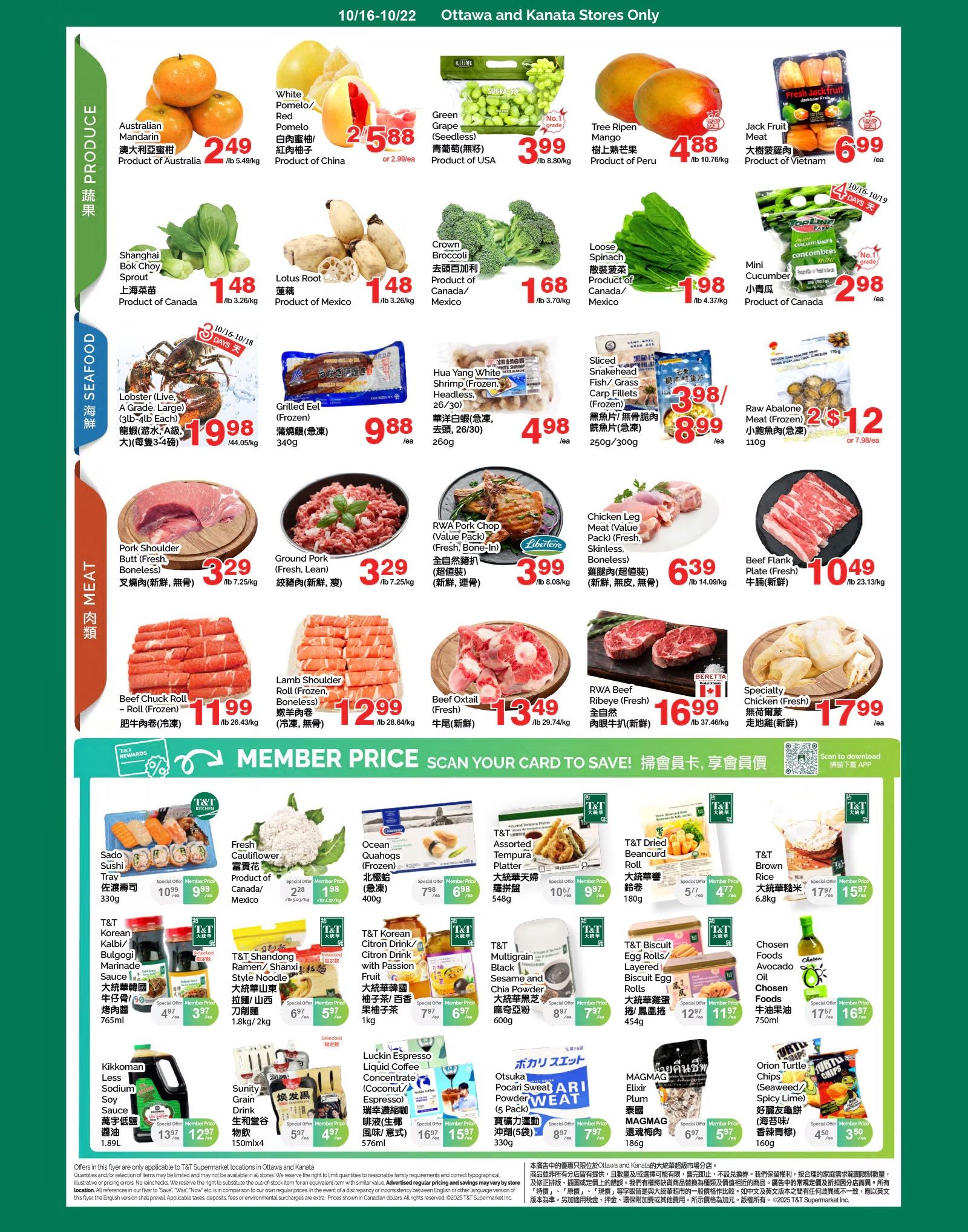T&T Supermarket (Ottawa & Kanata) Flyer October 16 to 22