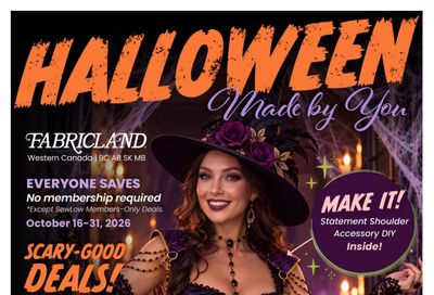Fabricland (West) Flyer October 16 to 31