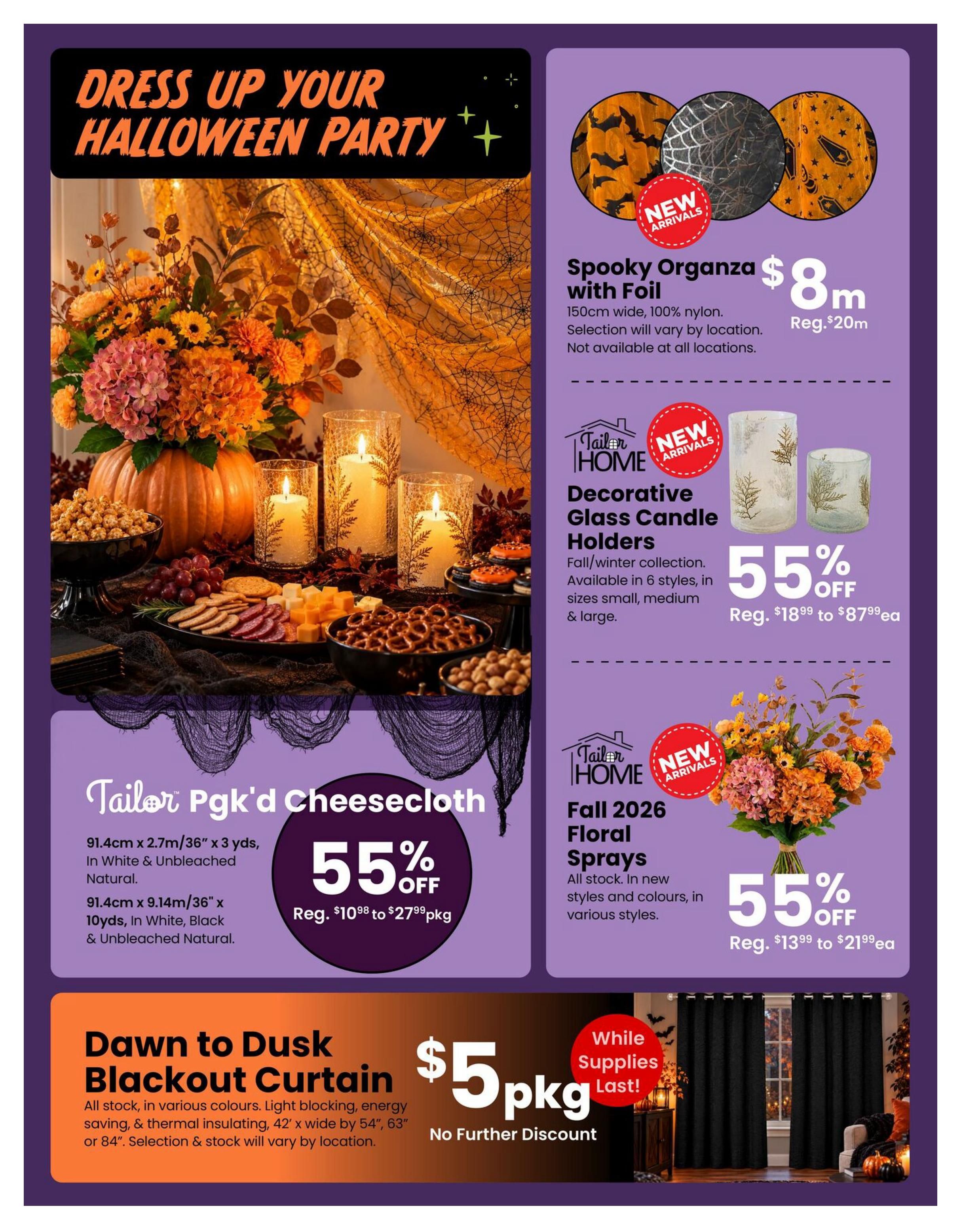 Fabricland (West) Flyer October 16 to 31