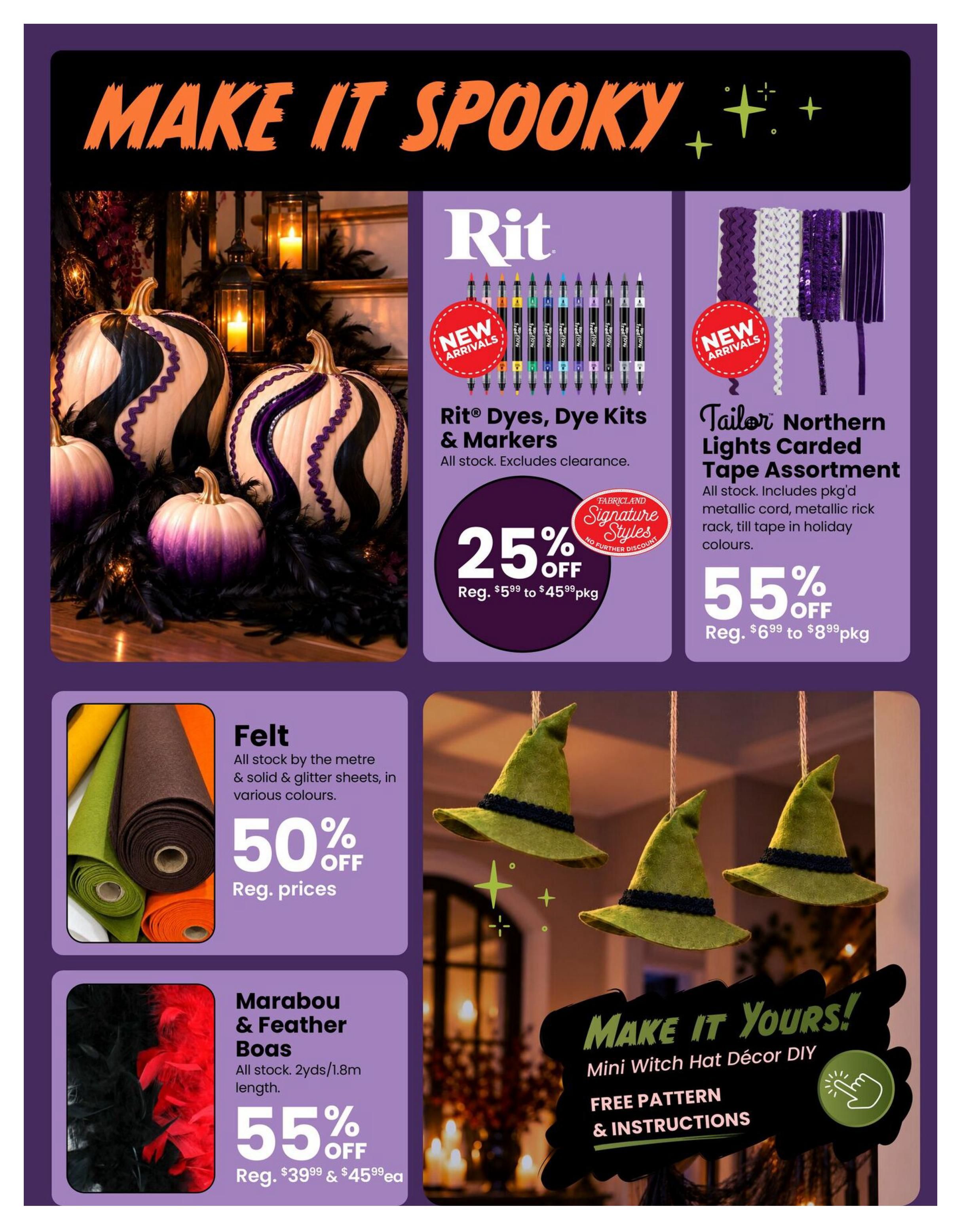 Fabricland (West) Flyer October 16 to 31