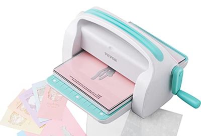 VEVOR Manual Die Cutting & Embossing Machine, Portable Cut Machines, 9 inch Opening Scrapbooking Machine Full Kit Included, for Arts & Crafts, Scrapbooking, Card Making and Crafting, White