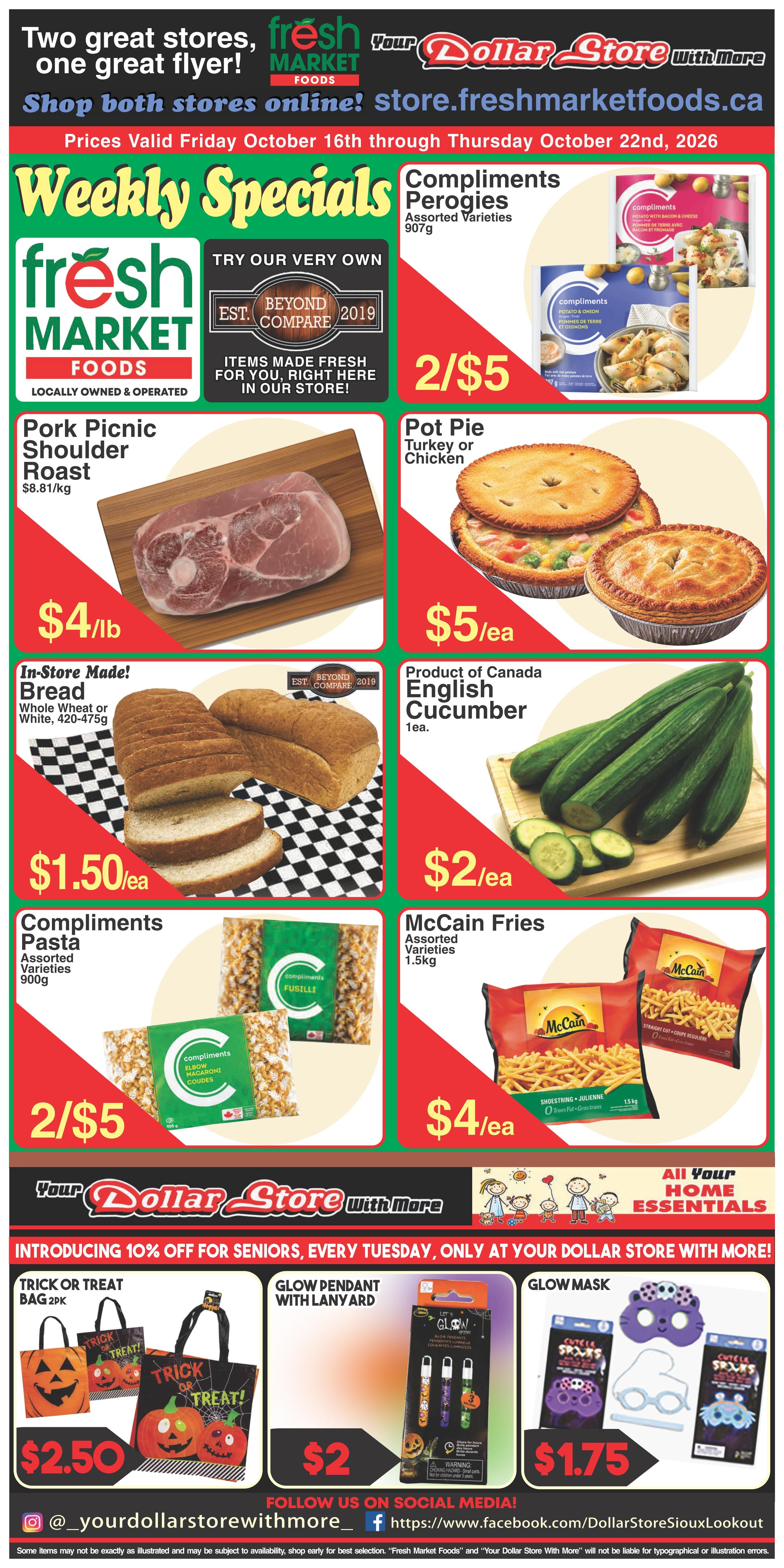 Fresh Market Foods Flyer October 16 to 22