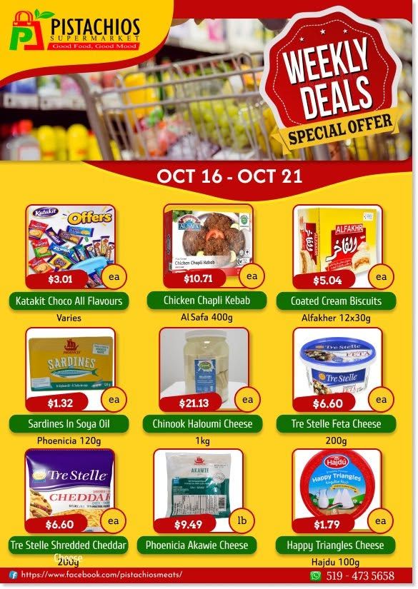 Pistachios Supermarket Flyer October 16 to 21