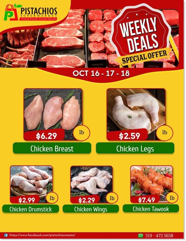 Pistachios Supermarket Flyer October 16 to 21
