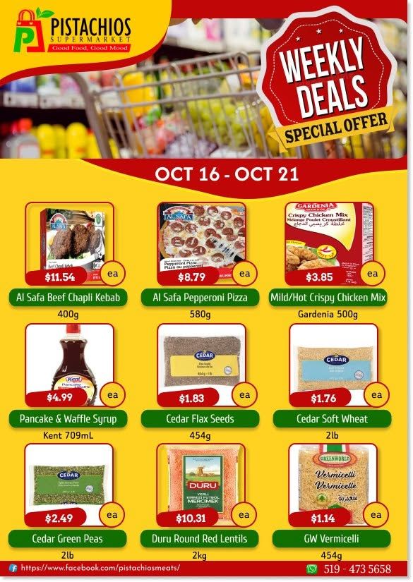 Pistachios Supermarket Flyer October 16 to 21