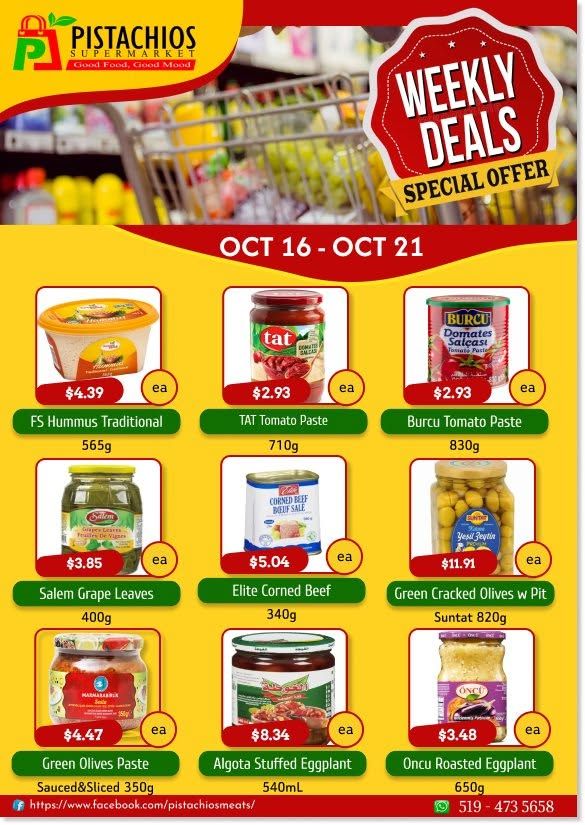 Pistachios Supermarket Flyer October 16 to 21