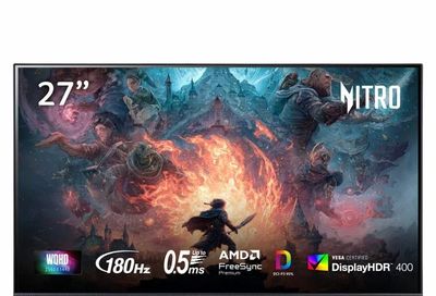 Acer Nitro 27" WQHD 2560x1440 IPS 180Hz 0.5ms Gaming Monitor - $159.99