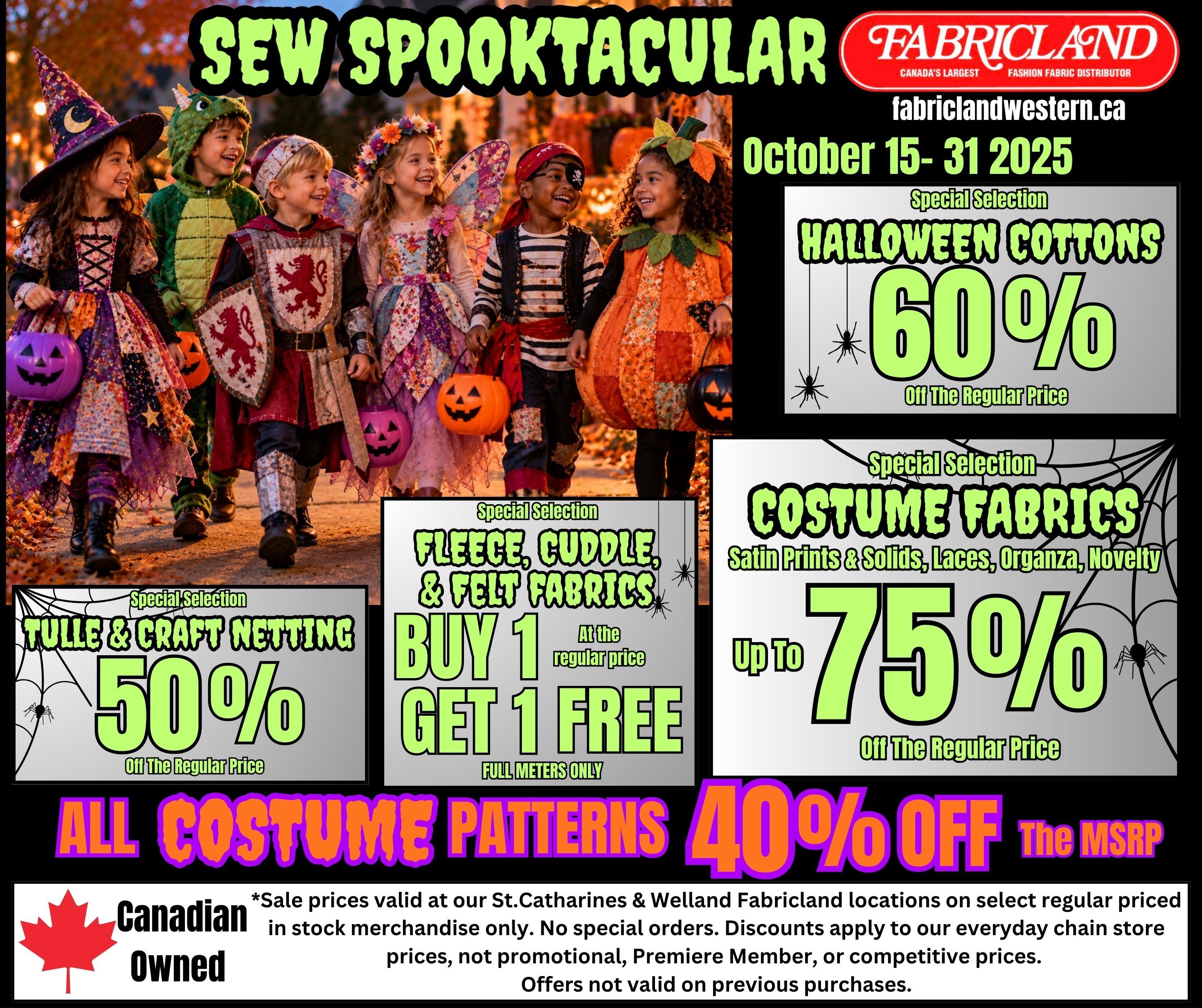 Fabricland (St. Catharines, Welland) Flyer October 15 to 31