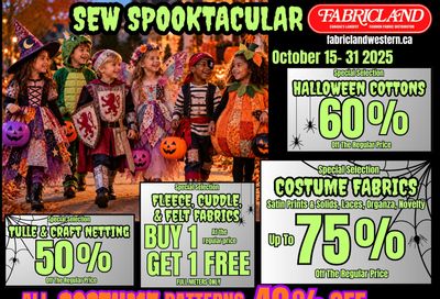 Fabricland (St. Catharines, Welland) Flyer October 15 to 31