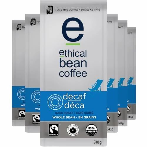 Amazon.ca: Ethical Bean Fairtrade Organic Coffee, Decaf Dark Roast, Whole Bean Coffee 6 x 340g S&S $44.33 Amazon.ca: Ethical Bean Fairtrade Organic Coffee, Decaf Dark Roast, Whole Bean Coffee 6 x 340g S&S $44.33