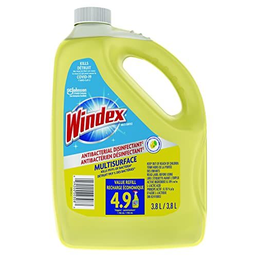 Windex Multi-Surface Glass & Kitchen Cleaner Disinfecting Spray, 3.8L