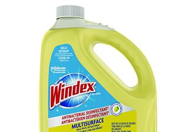 Windex Multi-Surface Glass & Kitchen Cleaner Disinfecting Spray, 3.8L