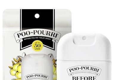 Poo~Pourri Original Citrus Pocket Before-You-Go Toilet Spray - Instantly Trap Bathroom Odor - Plant Based Ingredients & Essential Oils - Travel Essentials - Lemon, Bergamot & Lemongrass Scent