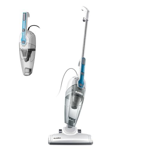 Eureka Home Lightweight Corded Stick Vacuum Cleaner, Powerful Suction Convenient Small Vacuum for Hard Floor, 3-in-1 Hand Vacuum, Aqua Blue, NES100 Eureka Home Lightweight Corded Stick Vacuum Cleaner, Powerful Suction Convenient Small Vacuum for Hard Floor, 3-in-1 Hand Vacuum, Aqua Blue, NES100