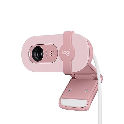 Logitech Brio 100 Full HD 1080p Webcam for Streaming and Meetings - Rose
