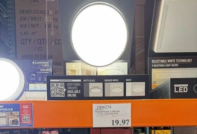 Costco: Artika Hemisphere Chrome Light Fixture instore $19.97