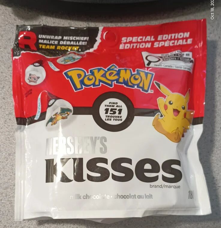 Walmart: Hershey's kisses special edition Pokemon 180 g $1.48 YMMV Walmart: Hershey's kisses special edition Pokemon 180 g $1.48 YMMV