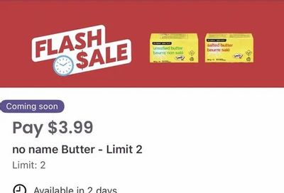 Shoppers Drug Mart: Flash Sale $3.99 Butter plus other items YMMV