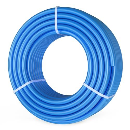 VEVOR PEX Pipe 3/4 Inch, 100 Feet Length PEX-A Flexible Pipe Tubing for Potable Water, Pex Water Lines for Hot/Cold Water & Easily Restore, Plumbing Applications with Free Cutter,Blue