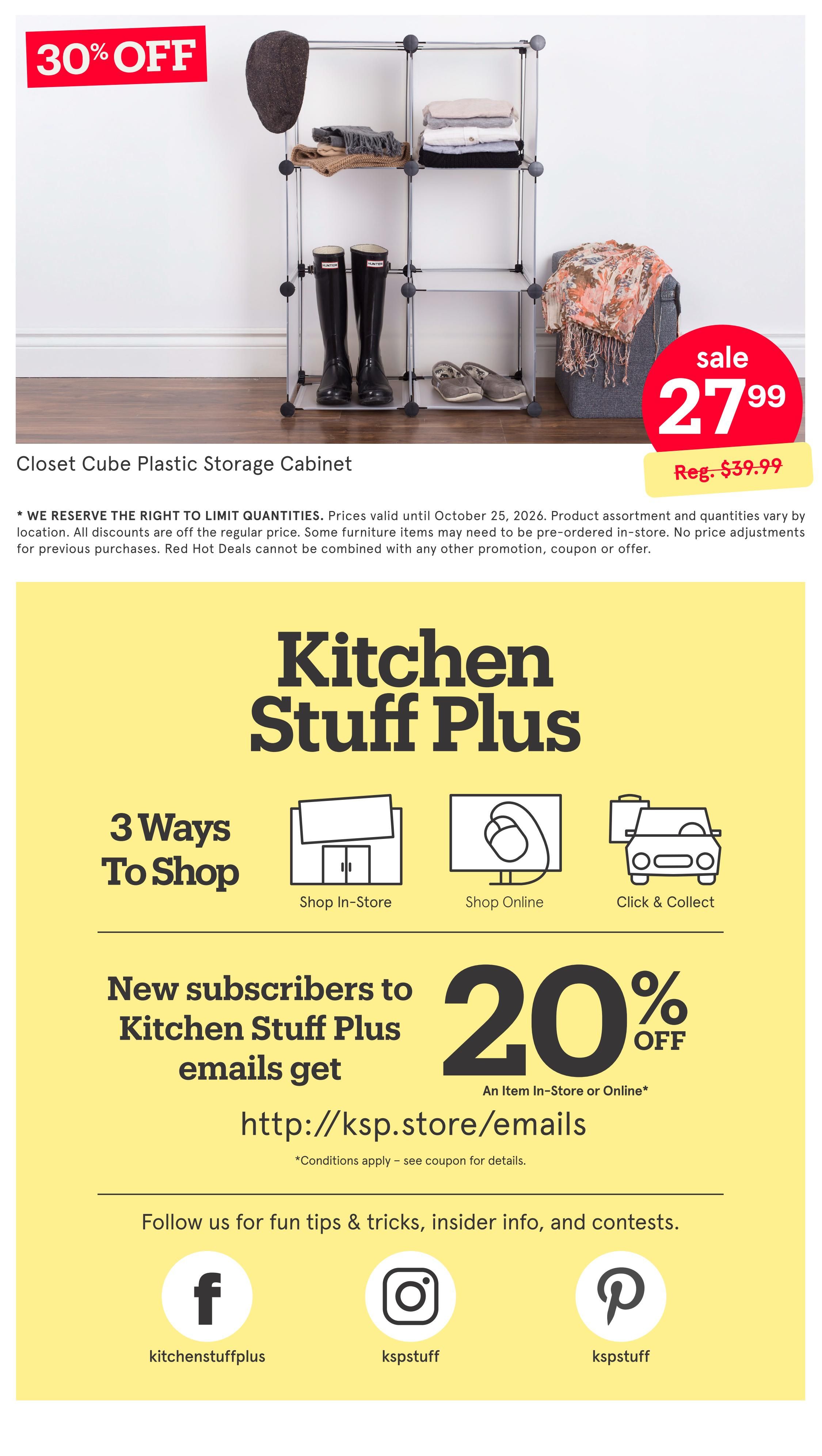 Kitchen Stuff Plus Red Hot Deals Flyer October 19 to 25