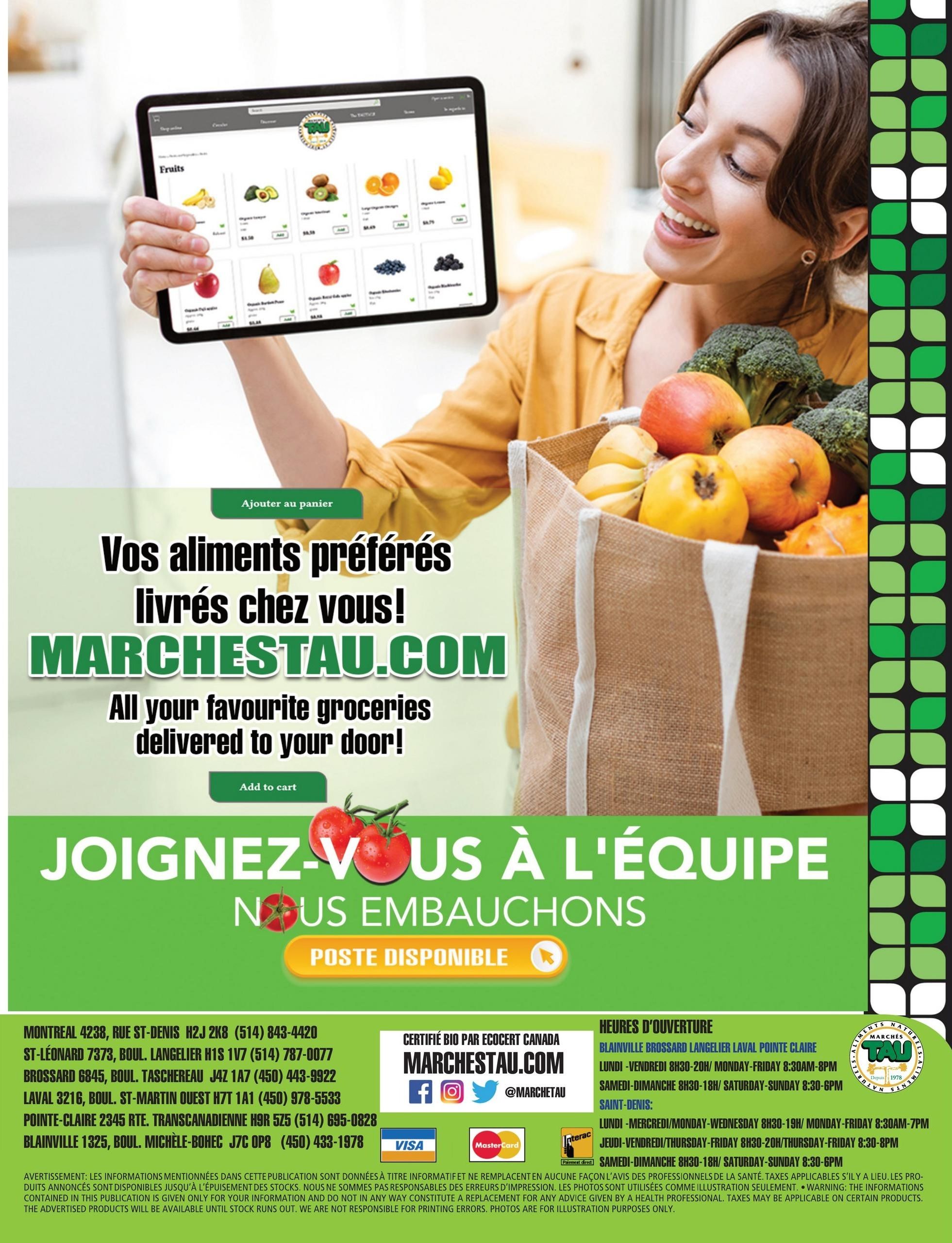 Marches Tau Flyer October 19 to November 1