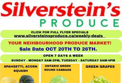 Silverstein's Produce Flyer October 20 to 26