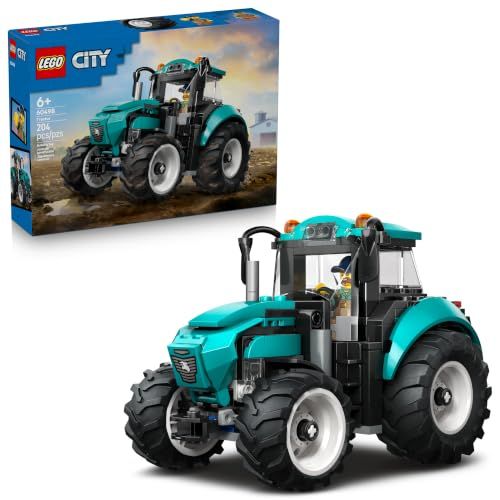 LEGO City Tractor 60498 | Building Toys for Boys & Girls, Ages 6+, Pretend Play Tractor Toy, Farmer Minifigure, 204 Pieces, Gift for Kids